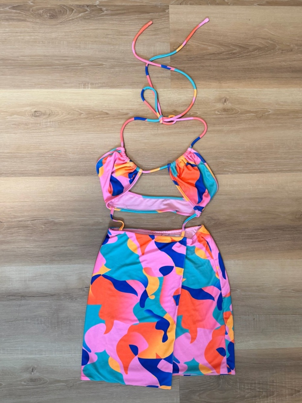 Tiger Mist Multicolor Halter Top Dress